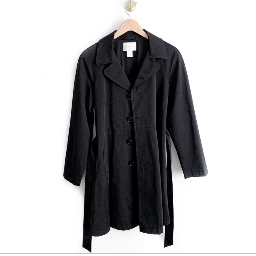 💙 Worthington | Black Dress Style Trench Coat